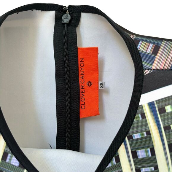 Clover Canyon DONEGAL Graphic Print Sleeveless Multicolor NEOPRENE DRESS Size XS - Picture 4 of 8